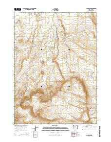 Fish Fin Rim Oregon Current topographic map, 1:24000 scale, 7.5 X 7.5 Minute, Year 2014