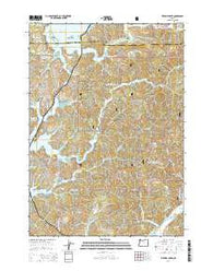 Fivemile Creek Oregon Current topographic map, 1:24000 scale, 7.5 X 7.5 Minute, Year 2014