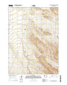 Flat Top Mountain SE Oregon Current topographic map, 1:24000 scale, 7.5 X 7.5 Minute, Year 2014