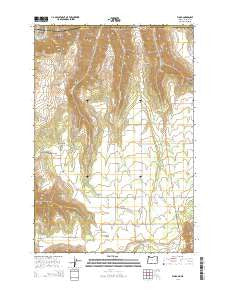 Flora Oregon Current topographic map, 1:24000 scale, 7.5 X 7.5 Minute, Year 2014