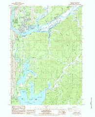 Florence Oregon Historical topographic map, 1:24000 scale, 7.5 X 7.5 Minute, Year 1984