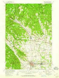 Forest Grove Oregon Historical topographic map, 1:62500 scale, 15 X 15 Minute, Year 1956