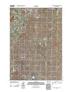 Forked Horn Butte Oregon Historical topographic map, 1:24000 scale, 7.5 X 7.5 Minute, Year 2011