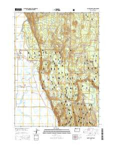 Fort Klamath Oregon Current topographic map, 1:24000 scale, 7.5 X 7.5 Minute, Year 2014