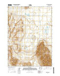 Fort Rock Oregon Current topographic map, 1:24000 scale, 7.5 X 7.5 Minute, Year 2014