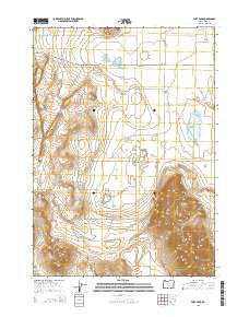 Fort Rock Oregon Current topographic map, 1:24000 scale, 7.5 X 7.5 Minute, Year 2014
