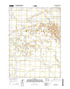 Fossil Lake Oregon Current topographic map, 1:24000 scale, 7.5 X 7.5 Minute, Year 2014