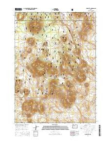 Fox Butte Oregon Current topographic map, 1:24000 scale, 7.5 X 7.5 Minute, Year 2014