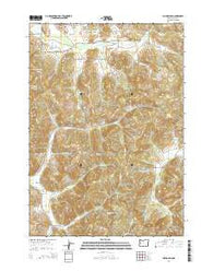 Fox Hollow Oregon Current topographic map, 1:24000 scale, 7.5 X 7.5 Minute, Year 2014
