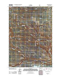 Friend Oregon Historical topographic map, 1:24000 scale, 7.5 X 7.5 Minute, Year 2011