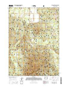 Fuego Mountain Oregon Current topographic map, 1:24000 scale, 7.5 X 7.5 Minute, Year 2014