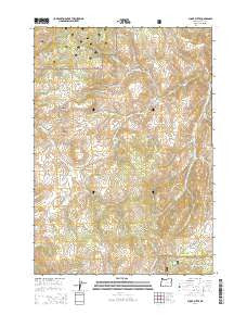 Funny Butte Oregon Current topographic map, 1:24000 scale, 7.5 X 7.5 Minute, Year 2014
