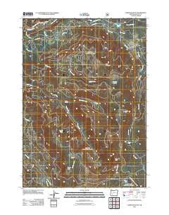 Garwood Butte Oregon Historical topographic map, 1:24000 scale, 7.5 X 7.5 Minute, Year 2011