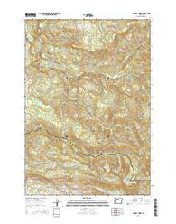 Gawley Creek Oregon Current topographic map, 1:24000 scale, 7.5 X 7.5 Minute, Year 2014