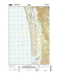 Gearhart Oregon Current topographic map, 1:24000 scale, 7.5 X 7.5 Minute, Year 2014