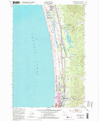 Gearhart Oregon Historical topographic map, 1:24000 scale, 7.5 X 7.5 Minute, Year 1949
