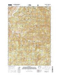 Gerow Butte Oregon Current topographic map, 1:24000 scale, 7.5 X 7.5 Minute, Year 2014