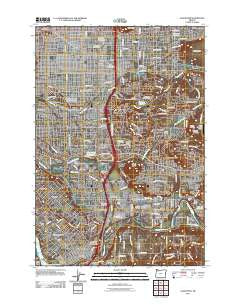 Gladstone Oregon Historical topographic map, 1:24000 scale, 7.5 X 7.5 Minute, Year 2011