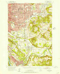 Gladstone Oregon Historical topographic map, 1:24000 scale, 7.5 X 7.5 Minute, Year 1954