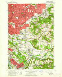 Gladstone Oregon Historical topographic map, 1:24000 scale, 7.5 X 7.5 Minute, Year 1961