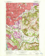 Gladstone Oregon Historical topographic map, 1:24000 scale, 7.5 X 7.5 Minute, Year 1961
