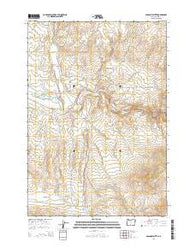 Glasgow Butte Oregon Current topographic map, 1:24000 scale, 7.5 X 7.5 Minute, Year 2014