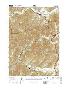 Glendale Oregon Current topographic map, 1:24000 scale, 7.5 X 7.5 Minute, Year 2014