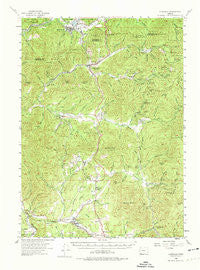Glendale Oregon Historical topographic map, 1:62500 scale, 15 X 15 Minute, Year 1954