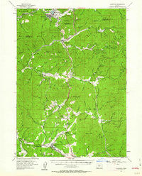 Glendale Oregon Historical topographic map, 1:62500 scale, 15 X 15 Minute, Year 1954