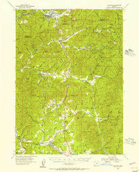 Glendale Oregon Historical topographic map, 1:62500 scale, 15 X 15 Minute, Year 1954