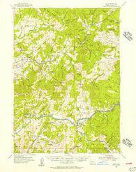 Glide Oregon Historical topographic map, 1:62500 scale, 15 X 15 Minute, Year 1954