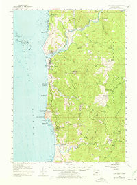Gold Beach Oregon Historical topographic map, 1:62500 scale, 15 X 15 Minute, Year 1954