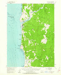 Gold Beach Oregon Historical topographic map, 1:62500 scale, 15 X 15 Minute, Year 1954