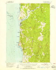Gold Beach Oregon Historical topographic map, 1:62500 scale, 15 X 15 Minute, Year 1954