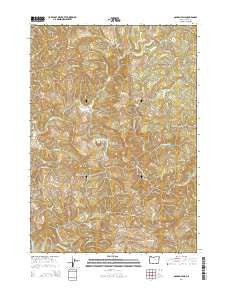 Golden Falls Oregon Current topographic map, 1:24000 scale, 7.5 X 7.5 Minute, Year 2014