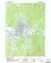 Grants Pass Oregon Historical topographic map, 1:24000 scale, 7.5 X 7.5 Minute, Year 1986