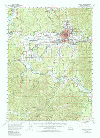 Grants Pass Oregon Historical topographic map, 1:62500 scale, 15 X 15 Minute, Year 1954