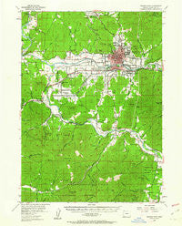 Grants Pass Oregon Historical topographic map, 1:62500 scale, 15 X 15 Minute, Year 1954