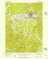 Grants Pass Oregon Historical topographic map, 1:62500 scale, 15 X 15 Minute, Year 1954
