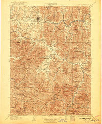 Grants Pass Oregon Historical topographic map, 1:125000 scale, 30 X 30 Minute, Year 1908
