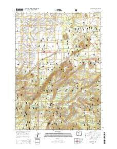 Grass Well Oregon Current topographic map, 1:24000 scale, 7.5 X 7.5 Minute, Year 2014