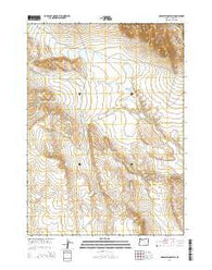 Grassy Ridge Well Oregon Current topographic map, 1:24000 scale, 7.5 X 7.5 Minute, Year 2014