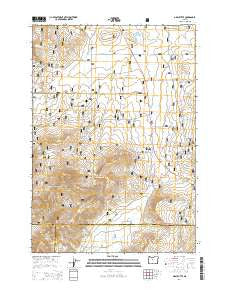 Gray Butte Oregon Current topographic map, 1:24000 scale, 7.5 X 7.5 Minute, Year 2014