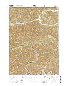 Greenleaf Oregon Current topographic map, 1:24000 scale, 7.5 X 7.5 Minute, Year 2014