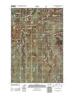 Greenwood Butte Oregon Historical topographic map, 1:24000 scale, 7.5 X 7.5 Minute, Year 2011