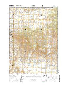 Grizzly Mountain Oregon Current topographic map, 1:24000 scale, 7.5 X 7.5 Minute, Year 2014