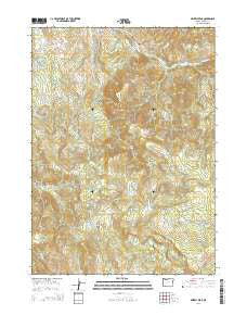 Grizzly Peak Oregon Current topographic map, 1:24000 scale, 7.5 X 7.5 Minute, Year 2014