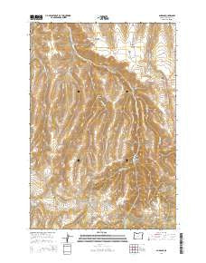 Gurdane Oregon Current topographic map, 1:24000 scale, 7.5 X 7.5 Minute, Year 2014