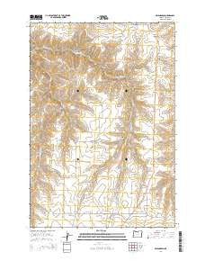 Gwendolen Oregon Current topographic map, 1:24000 scale, 7.5 X 7.5 Minute, Year 2014