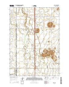 Halsey Oregon Current topographic map, 1:24000 scale, 7.5 X 7.5 Minute, Year 2014